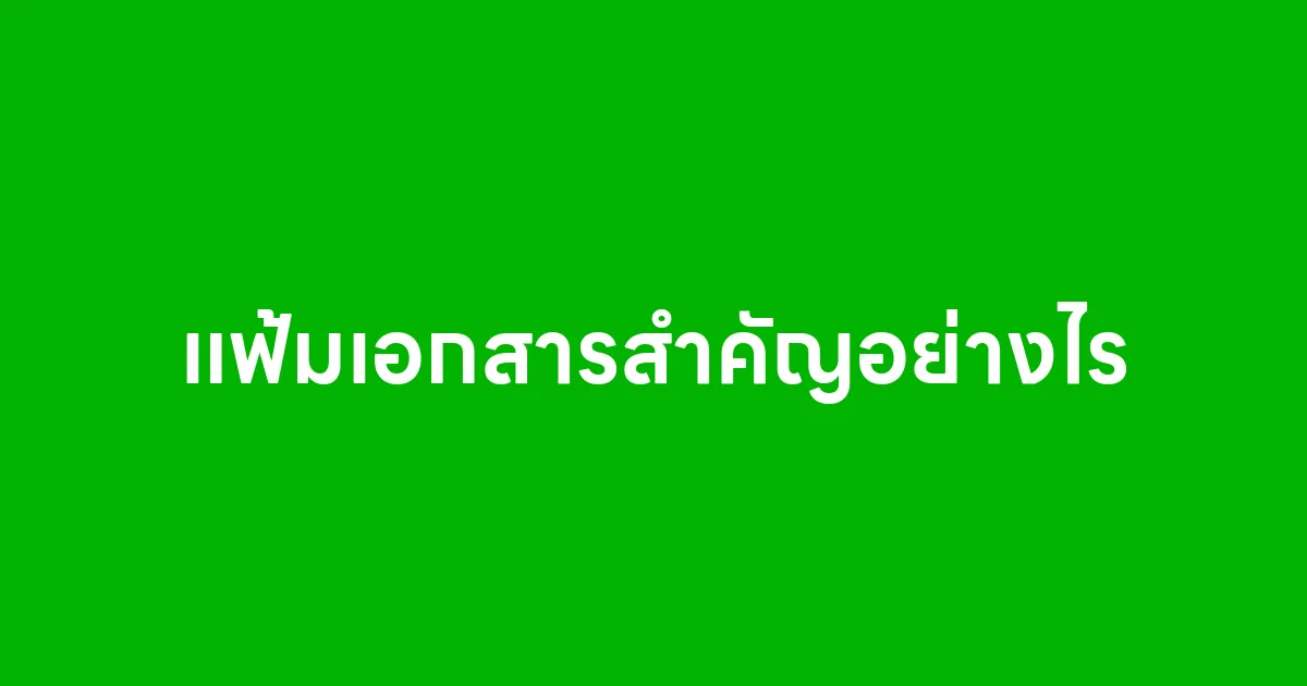 แฟ้มเอกสารสำคัญอย่างไร? เหตุผล ประเภท และวิธีจัดเก็บให้ปลอดภัย