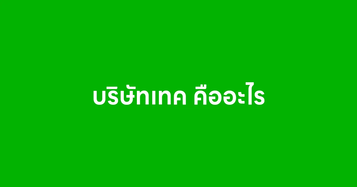 บริษัทเทค คืออะไร ทำไมถึงสำคัญในยุคนี้